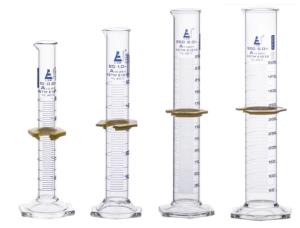 PROBETA DE VIDRIO ASTM CLASE A CERTIFICADA GRADUACION AZUL CON ANILLO 500ML EISCO