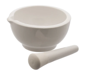 MORTERO DE PORCELANA GLASEADO CON PISTILO EISCO