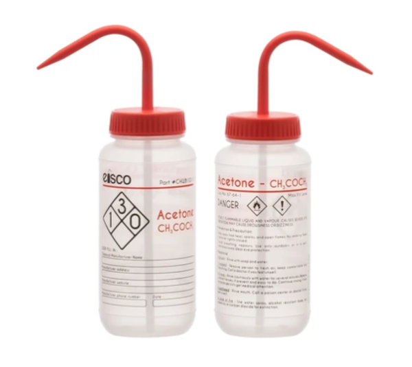 PIZETA PLASTICA ROTULO ACETONA 500ML EISCO
