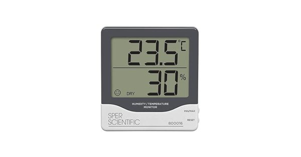 MEDIDOR CERTIFICADO DE Tø Y HUMEDAD DE DISPLAY EXTRA GRANDE SPER SCIENTIFIC UN 800016C