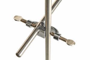 NUEZ DOBLE DE ACERO CROMADA APERTURA 16,5MM DIAM TORNILLO 8MM ANGULO 0§A 360§ BOCHEM UN 5362A