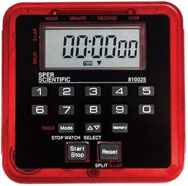 CRONOMETRO Y TIMER RES 1/100 SPER SCIENTIFIC UN 810025R