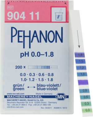 PAPEL INIDCADOR PH TIRAS 0.0 A 1.8 PEHANON MACHEREY NAGEL 200 TIRAS 90411