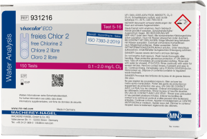 TEST VISOCOLOR ECO CLORO LIBRE Y TOTAL 0.1 A 2.0 PPM 150 TEST MACHEREY NAGEL 931216 UN