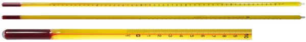 TERMOMETRO DE VIDRIO -1 A 51øC ALCOHOL ROJO EN ESCALA 0,1øC LARGO 460MM INMER T THERMCO UN