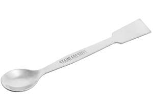 ESPATULA DOBLE PALETA /CUCHARA ACERO INOX. 12.5CM LARGO EISCO1 UNIDAD CH0632A