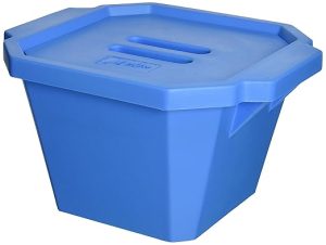 CUBETERA AZUL CON TAPA 185 X 330MM AZLON UN IBB002P