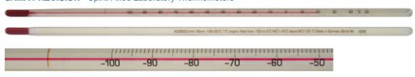 TERMOMETRO DE VIDRIO ALCOHOL ROJO -35øC A 50øC ESCALA 1øC INME P 76MM THERMCO UN