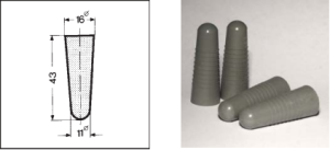 TAPON BUTIROMETRO GRIS 11X16X43 DEUTSCH & NEUMANN UN