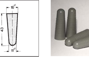 TAPON BUTIROMETRO GRIS 11X16X43 DEUTSCH & NEUMANN UN