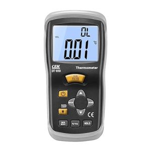 TERMOMETRO DIG P/2 TERMOCUPLAS RNG -50øA1300øC EN 0,1øC MAYOR PRECISION INCLU BAT 9V 2 SENSOR DT613