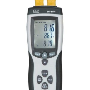 TERMOMETRO DIG P 2 SONDAS TIPO K -200øC A 1372øC /0,1øC øFøK CONE. IR CONGE LECT MAX Y MIN DELTA CEM