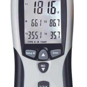 TERMOMETRO DIG P 4 SONDAS TIPO K-200øC A 1372øC /0,1øC øFøK CONE. IR CONGE LECT MAX Y MIN DELTA CEM