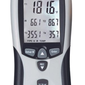 TERMOMETRO DIG P 4 SONDAS TIPO K-200øC A 1372øC /0,1øC øFøK CONE. IR CONGE LECT MAX Y MIN DELTA CEM