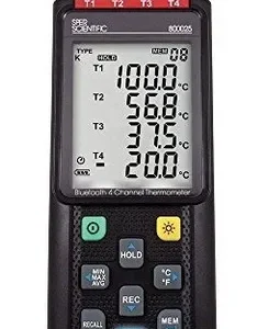 TERMOMETRO 4 CANALES C/ DATALOGGER, CERTIFICADO TRAZABLE AL NIST SPER SCIENTIFIC UN 800024C