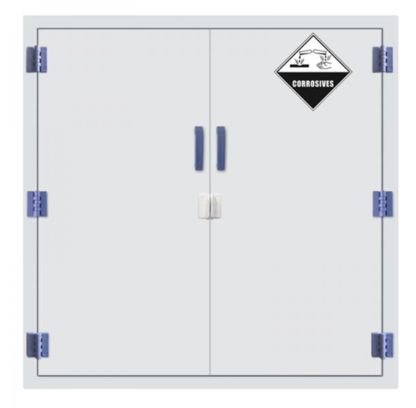 GABINETE P/MATERIAL CORROSIVO PP VITRINA COMPLETA 4 BANDEJ. CONEX. EXTE. 900X450X1800MM VMTECH UN.