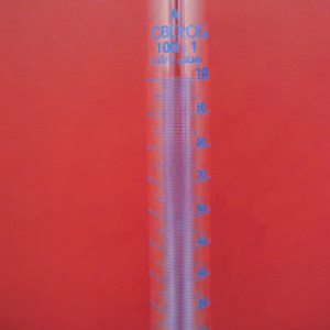 PROBETA VIDRIO 10ML GRAD BLANCA C/BASE HEXAGONAL CLASE "A" OBEROI GLASS UN