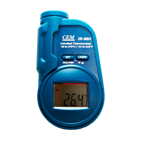 TERMOMETRO DIGITAL IR DE BOLSILLO -35A270§C RESOL 0.1§C UN CEM IR-88H
