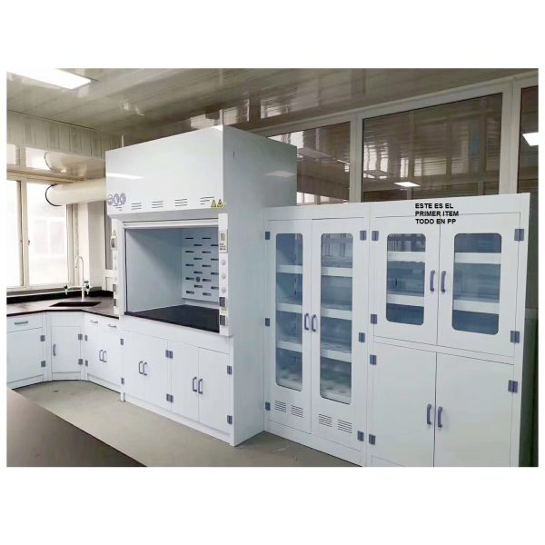 GABINETE P/MATERIAL CORROSIVO PP MEDIA VITRINA 4 BANDEJ. CONEX. EXTERIOR 900X450X1800MM VMTECH - Imagen 2