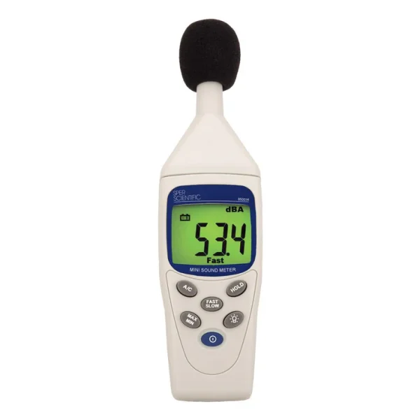 SONOMETRO DIGITAL CERTIFICADO 30-130DB RESOL. 0.1DB TRAZABLE NIST SPER SCIENTIFIC 1 UNIDAD 850014C