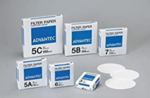 PAPEL FILTRO 5C DISCO 125MM CUANTITATIVO SIN CENIZA ADVANTEC 100UN N05C12.5CM