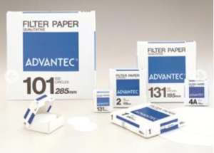 PAPEL FILTRO MFS DISCOS 125MM N° 131 CUALITATIVO ADVANTEC 100UN N03112.5CM