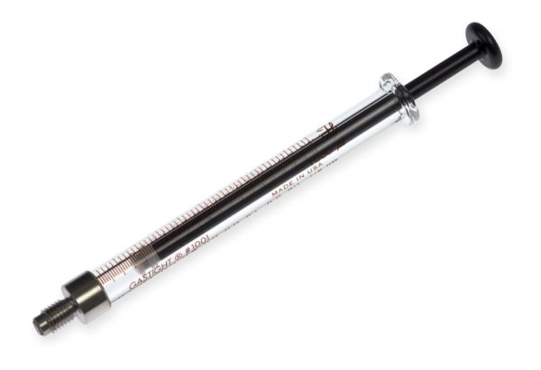 JERINGA VIDRIO 1ML GASTIGHT SERIE 1000 CHEMSEAL 1/4-28 HAMILTON UN 81360