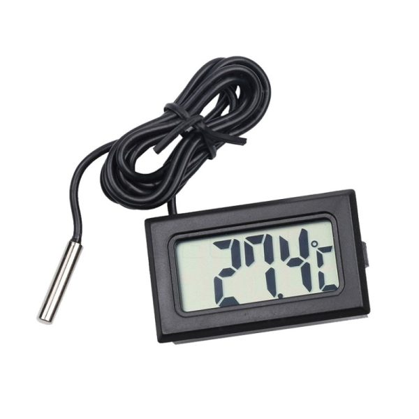 TERMOHIGROMETRO DIG C/SONDA R/ 0-50°C EXT -40 - 70°C, HR10 A 98% C/MEMO ALARMA CABLE 1.5MT SHDH-13