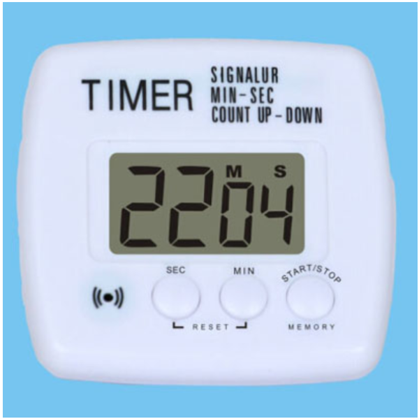 TIMER CRONOMETRO PANTALLA LCD DE 38X22MM MEDIDA TOTAL 46X79MM VMTEMP TA118