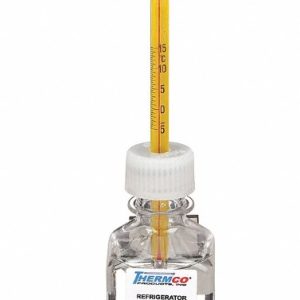 TERMOMETRO ALCOHOL AZUL REFRIGERADOR RANGO -5§A 15§C DIV 0.5§C LARGO 125MM THERMCO UN ACCR0201BLS