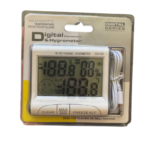 TERMOHIGROMETRO DIGITAL C/SONDA -10A50°C INT / -50A70°C EXT, MAX/MIN, ALARMA BAJA TEMP VMTEMP DC103