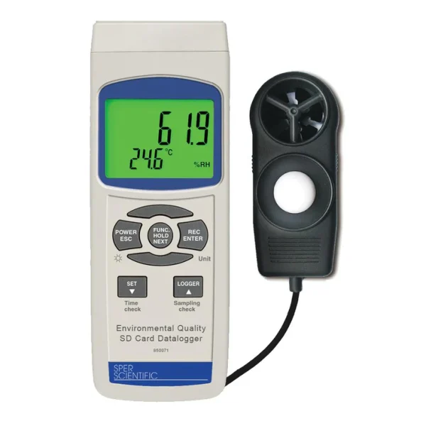 MEDIDOR CALIDAD AMBIENTAL C/ DATALOGGER Y TARGETA SD SPER SCIENTIFIC UN