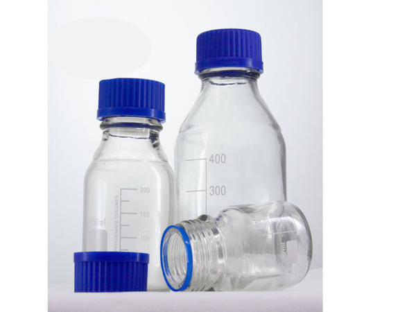FRASCO DE VIDRIO 1000ML T/ROSCA AZUL AUTOCLAVABLE BOMEX