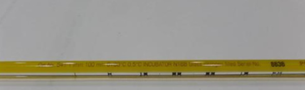 TERMOMETRO MERC.P/INCUBA. COLIFOR. RANGO 34,5 A 46øC EN 0,1øC LARGO 237MM INMER 76MM THERMCO ACC713