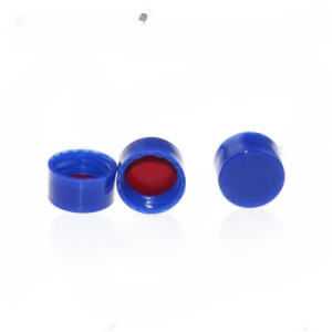 TAPA ROSCA CERRADA AZUL SEPTA PTFE ROJA 9MM VMGLASS SC9192 100 UN