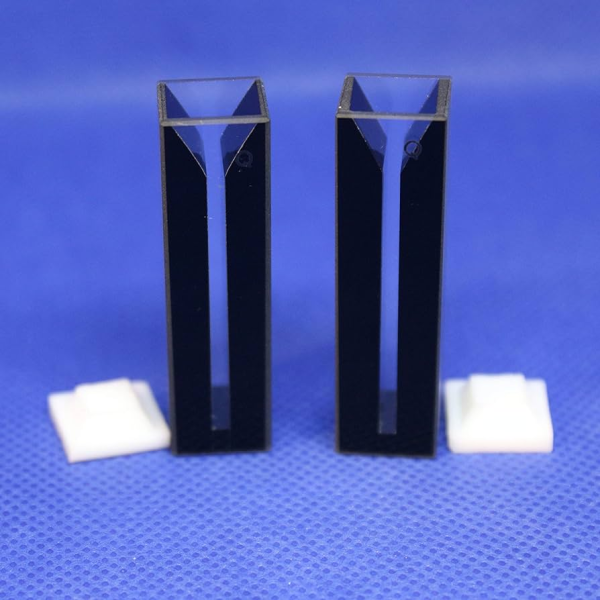 CUBETA MICRO CUARZO NEGRA 0,17ML PASO OPTICO 5MM C/TAPA TEFLON LABOMED INC UN