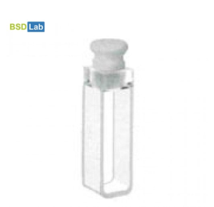 CUBETA DE VIDRIO FLURIMETRO 3.5ML.10MM PASO OPTICO C/ TAPA PTFE DIM EXT 45X12.5X12.5 BSDLAB UN OG214