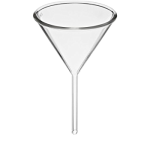 EMBUDO VIDRIO DIAM. 25MM VASTAGO CORTO OBEROI GLASS UN