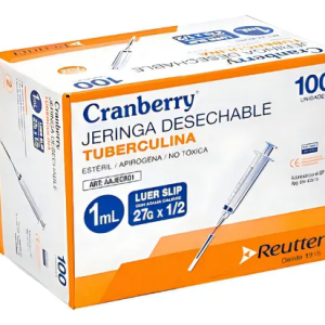JERINGA DESECHABLE 1ML (TUBERCULINA) CRANBERRY UN