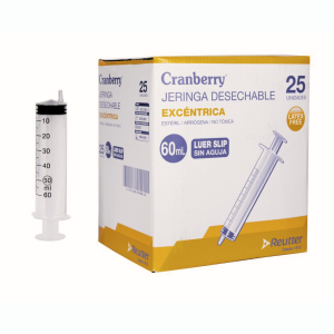 JERINGA DESECHABLE 60 ML LUER SLIP (EXCENTRICA) CRANBERRY UN