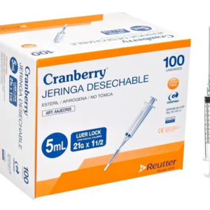 JERINGA DESECHABLE 5 ML L.LOCK CRANBERRY UN