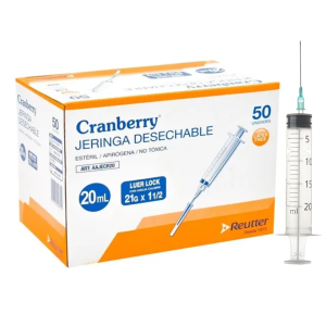 JERINGA DESECHABLE 20 ML CRANBERRY UN