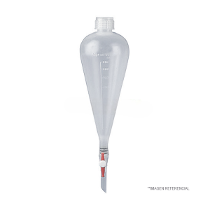 EMBUDO DECANTACION POLIPROPILENO LLAVE PTFE 250 ML UN