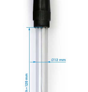 ELECTRODO PH COMBINADO VIDRIO PTA PLANA 0-12 LARGO 120MM DIA 12MM CABLE 1M BNC CLEAN CS1211