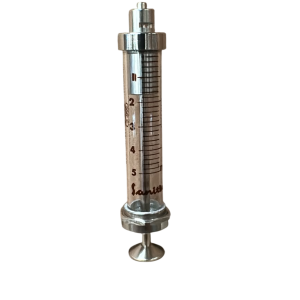 JERINGA VIDRIO 5ML LUER LOCK CENTRO METALICO SANITEX OR54