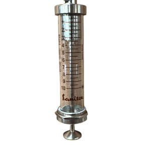 JERINGA VIDRIO 10ML LUER LOCK CENTRO METALICO SANITEX OR104