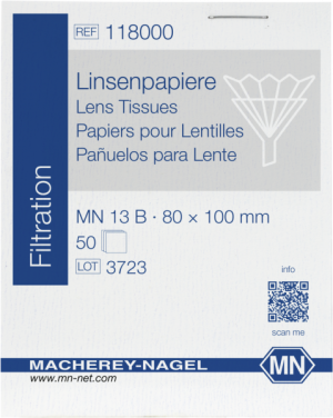 PAPEL LIMPIA LENTES BLOCK 50 HOJAS 8 X 10 CM MACHEREY NAGEL UN 118000