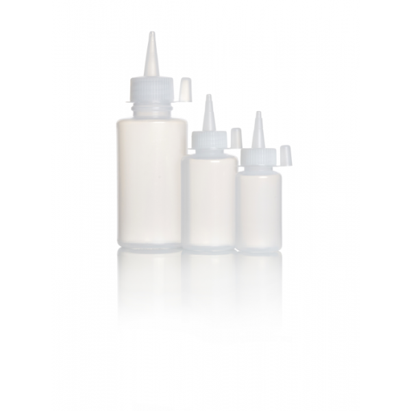 BOTELLA LDPE 250ML C/TAPA CUENTAGOTAS Y TAPON HERMETICO AZLON BGE830PNC