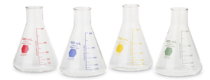 MATRAZ ERLENMEYER 1000ML BOCA ANG. GRAD. AZUL ASTM E438 KIMAX KIMBLE UN 26500B-1000