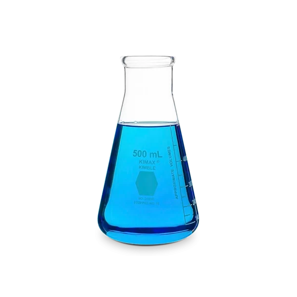 MATRAZ ERLENMEYER 1000ML BOCA ANCHA GRAD. BLANCA ASTM E438 KIMAX KIMBLE UN 26650-1000 UN